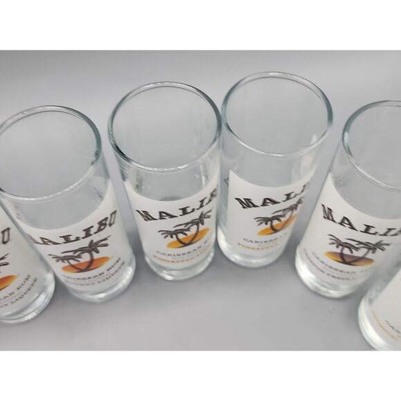 Malibu Rum 2oz Shot Glasses Lot of 10 Coconut Mango Pineapple Passion Fruit Etc. - Picture 7 of 10